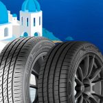 2 pneu point s sur fond illustré de la Grèce