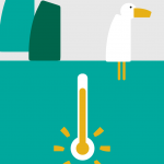 Un oiseau les pieds dans l'eau