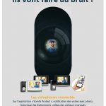 Un forme ovale avec des visiophones connectés somfy et un livreur