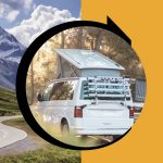 Van ouvert dans un paysage naturel