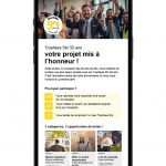 L'emailing du jeu concours trophees anniversaire sto à travers un telephone